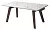 Стол БЭТИС (BETIS) 180 см - 260 см раскладной цвет MATTE GILDED WHITE SOLID CERAMIC/ WALNUT, ®DISAUR