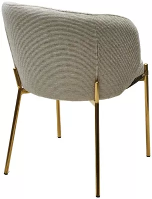 Стул DIANA Modica-40 бежево-белый, ткань / золотой каркас, ®DISAUR