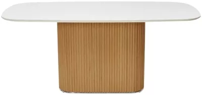 Стол TAMPA 180 цвет БЕЛЫЙ, керамика / Каркас OAK, ®DISAUR