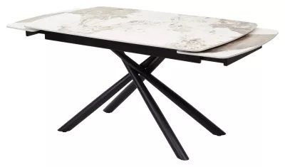 Стол RIVOLI 140 GLOSS LUXURY PANDORA SOLID CERAMIC / BLACK, ®DISAUR