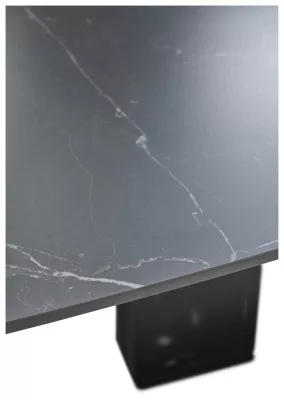 Стол BALDE 140 MATT BLACK MARBLE SOLID CERAMIC / BLACK, ®DISAUR