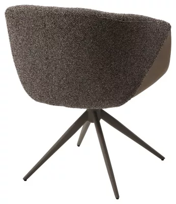 Стул ГИССЕН (GISSEN) 360 град., цвет КОФЕ HP032-08A PU / V885-1, экокожа / ткань / ЛАТТЕ, ®DISAUR