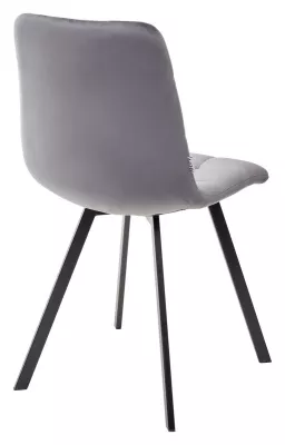 Стул CHILLI SQUARE BLUVEL-14 серый, велюр / черный каркас М-City