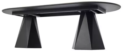 Стол ОРФЕЙ  240 нераскладной цвет ОНИКС (ONYX SABLE PULIDO), керамика / Черный каркас
