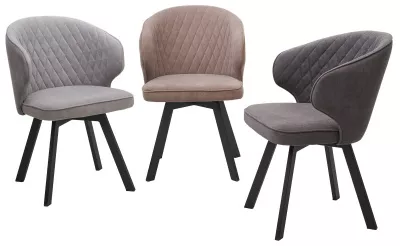 Стул SKAT 360 град. поворот. B28 Темно-серый, велюр / черный каркас, М-City