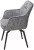 Стул RENLY 180 град. поворот. 7525-180 Серый, велюр / Черный, ®DISAUR