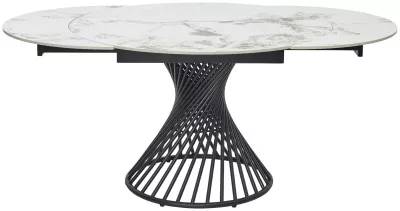 Стол BUENO 120 GLOSS GOLDEN JADE SOLID CERAMIC / BLACK, ®DISAUR