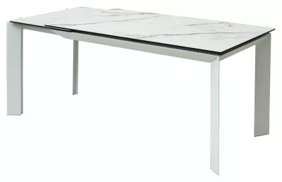 Стол CREMONA 160 KL-188 Контрастный мрамор / белый каркас, ®DISAUR