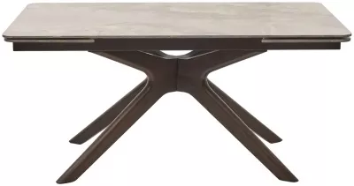 Стол EDER 160 GLOSS AMBER JADE SOLID CERAMIC / Орех, ®DISAUR