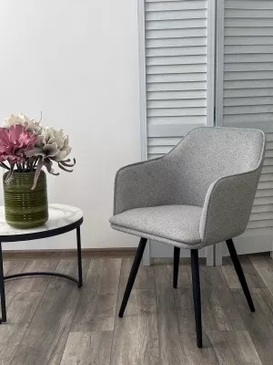 Стул FORT 360 град. поворот. NS10 Серый, букле / черный каркас, М-City