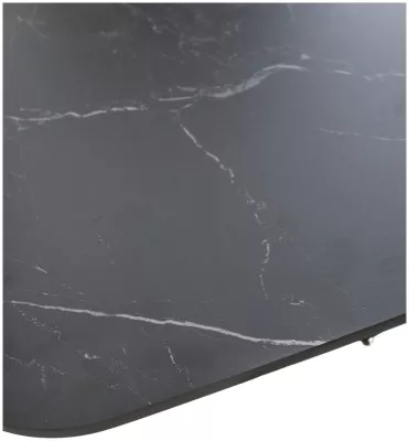 Стол BLANCO 160 MATT BLACK MARBLE SOLID CERAMIC / Орех, ®DISAUR