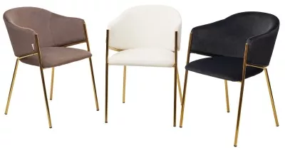 Стул DILL MOMO-47 черный, велюр "беспальчиковый"/ золотой каркас М-City