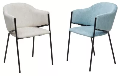 Стул ДИЛЛ, цвет RAIN 7 бриз, велюр / черный каркас М-City