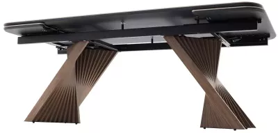 Стол МАНХЭТТЕН 200 цвет СВЕТЛЫЙ БЕЖ ( DRAC COLD XLIM), керамика / Орех Карни натуральный