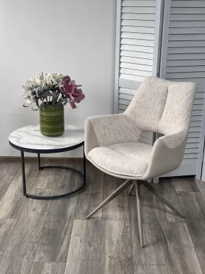Стул DAVEN 360 град. поворот. RIELY-111 / G1038-101 Кремовый / Латте, ®DISAUR