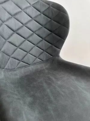 Стул КЛОД, цвет Kiprus-12 Темно-серый, искусственная замша / черный каркас М-City