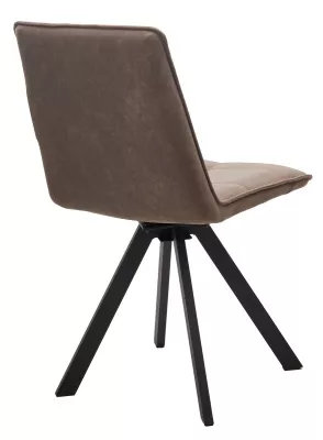 Стул BRONX, 360 град. поворот. B5 Капучино, велюр / черный каркас, М-City