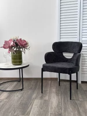 Стул VALTER RAVEN18 Серый, ткань / Черный каркас, ®DISAUR