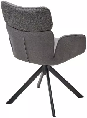 Стул TRIS 360 град. поворот с возвратом, Davis Nowo 92 серый, букле /Point 90 серый/ Черный, ®DISAUR