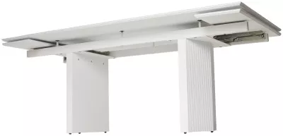 Стол МОЦАРТ 200 Белый мрамор, стекло / Белый М-City