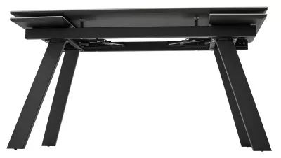 Стол МОРИС-2 140 цвет MATTE БЕЛЫЙ МРАМОР, керамика / Черный каркас