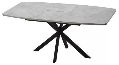 Стол АРИЗОНА 130 БЕТОН ЧИКАГО СВ.СЕРЫЙ / Черный каркас М-City