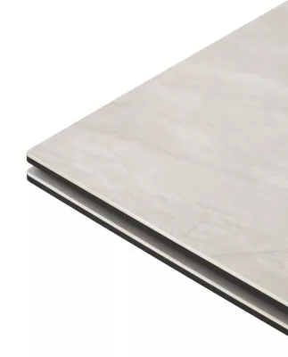 Стол IVAR 180 MARBLES TL-109 Серый мрамор, испанская керамика / Шоколадное золото каркас, ®DISAUR