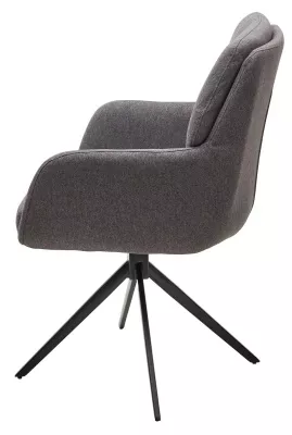 Стул MON 360 град. поворот. Серый Family-022, ткань / черный каркас / Товарный знак DISAUR