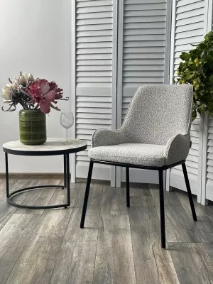 Стул BRIO UF995-02, букле / черный каркас  / Товарный знак DISAUR