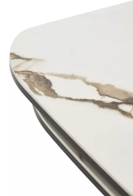 Стол БИРГЕР (BIRGER) 200 цвет KL-188 Контрастный мрамор, итал./ Темно-серый, ®DISAUR