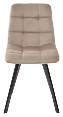 Стул ЧИЛИ ПРОФИЛЬ (CHILLI SQUARE) цвет бежевый BLUVEL-40, велюр / черный каркас