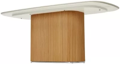 Стол TAMPA 180 цвет БЕЛЫЙ, керамика / Каркас OAK, ®DISAUR