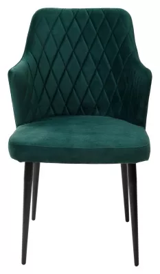 Стул HERMAN ЗЕЛЕНЫЙ #19, велюр / черный каркас М-City