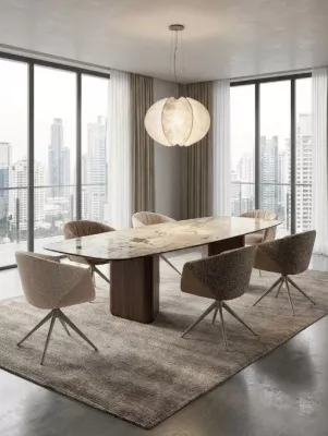 Стул ГИССЕН (GISSEN) 360 град., цвет ЛАТТЕ RIELY-111 / V885-3, ткань / ЛАТТЕ, ®DISAUR