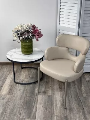 Стул VALTER HF017-02 Бежевый, экокожа / Латте каркас, ®DISAUR