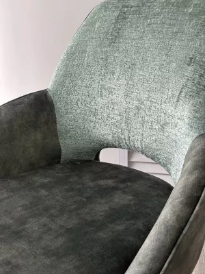 Стул BERRIES 360 град., Зеленый Loris-39, велюр/темно-зеленый 7525-156, велюр/ черный каркас, DISAUR