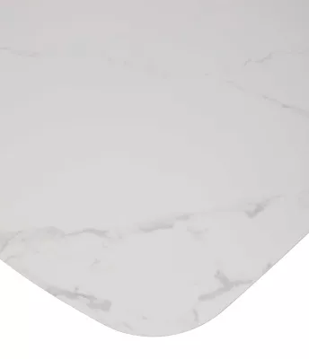 Стол ДЖУЛИУС (JULIUS) 200 см нераскладной, цвет Белый мрамор ( WHITE MARBLE, керамика / орех темный