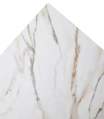 Стол БЭТИС (BETIS) 180 цвет МРАМОР (MATTE GILDED WHITE SOLID CERAMIC) / Орех (WALNUT), ®DISAUR