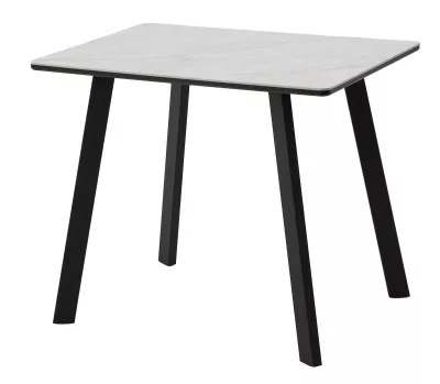 Стол ТИК ТАК 90  цвет ОНИКС, керамика / Черный каркас