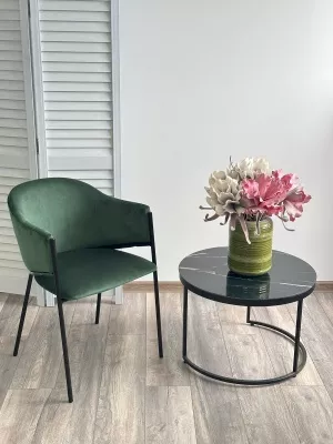 Стул ДИЛЛ, цвет H-30 изумрудный, велюр / черный каркас М-City