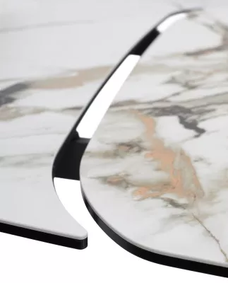 Стол БИРГЕР (BIRGER) 200 цвет KL-188 Контрастный мрамор, итал./ Темно-серый, ®DISAUR