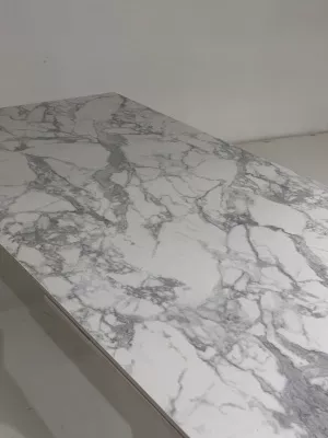 Стол ESMIR 180 MATTE ARABESCATO SOLID CERAMIC/ орех, ®DISAUR