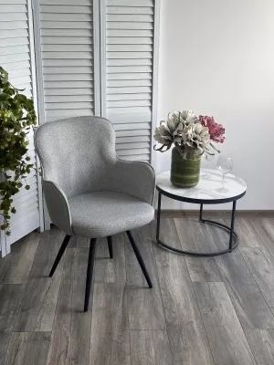 Стул ALTAIR 360 град. поворот. NS10 серый, букле / черный каркас, М-City