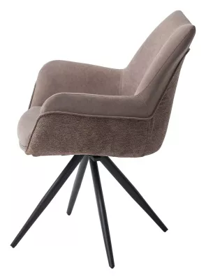 Стул МАРК 360 град., цвет B-05/SIERRA-10 капучино, велюр / черный каркас М-City