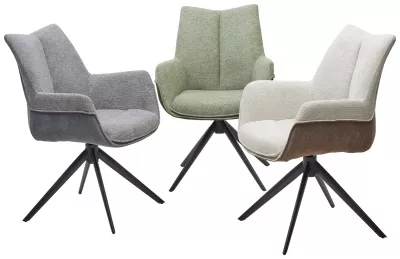 Стул PONTUS 360 град. поворот. KN01-03 Серый/ BZ1046-02 Темно-серый/ Черный, ®DISAUR