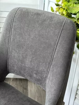 Стул ASP, 360 град. поворот. B28 Темно-серый, велюр / черный каркас, М-City