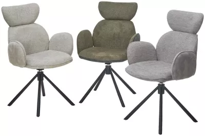 Стул VARDY 360 град.поворот. Brego-77 Зеленый, ткань/ 7525-156 Зеленый, велюр/Черный, ®DISAUR