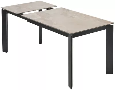 Стол CORNER 120 GLOSS AMBER JADE SOLID CERAMIC / BLACK, ®DISAUR