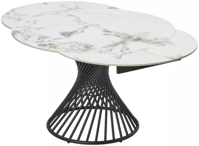 Стол BUENO 120 GLOSS GOLDEN JADE SOLID CERAMIC / BLACK, ®DISAUR