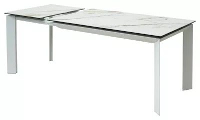 Стол CREMONA 160 KL-188 Контрастный мрамор / белый каркас, ®DISAUR